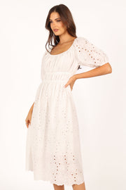 DRESSES @Lana Midi Dress - White
