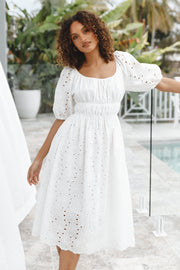 DRESSES Lana Midi Dress - White