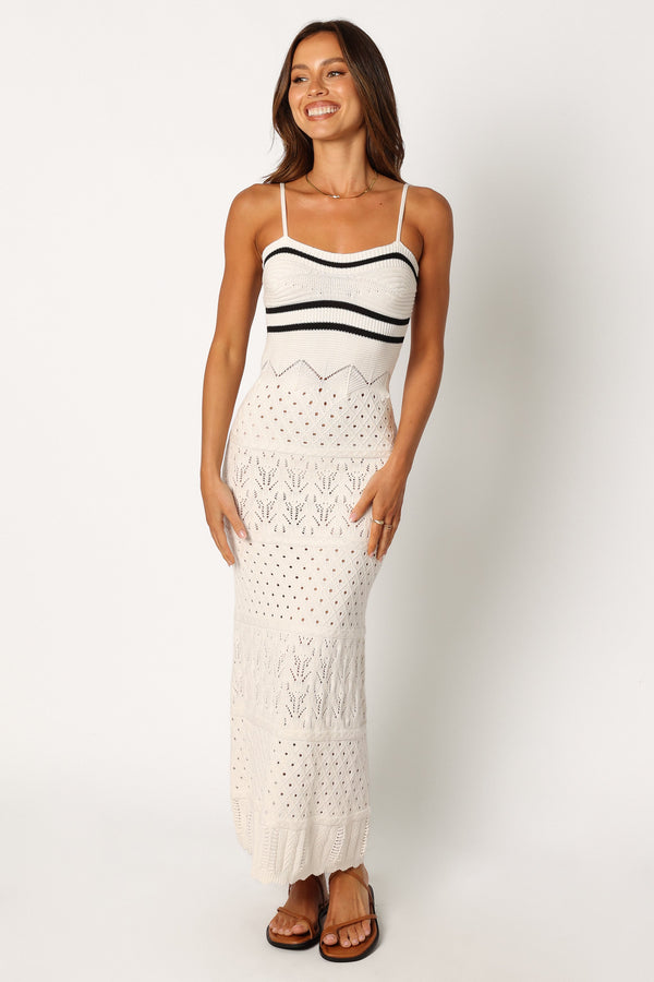 DRESSES @Landon Midi Dress - Black White