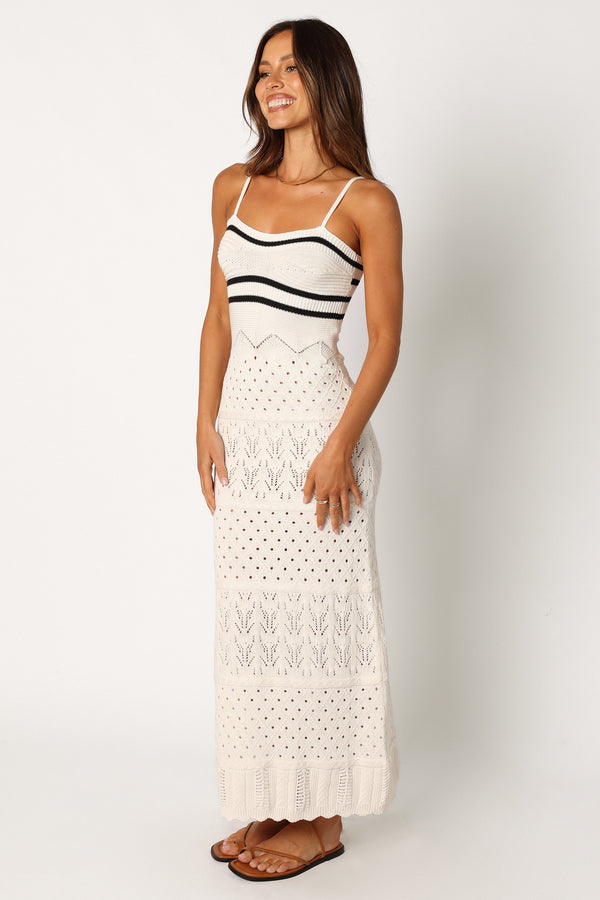 DRESSES @Landon Midi Dress - Black White