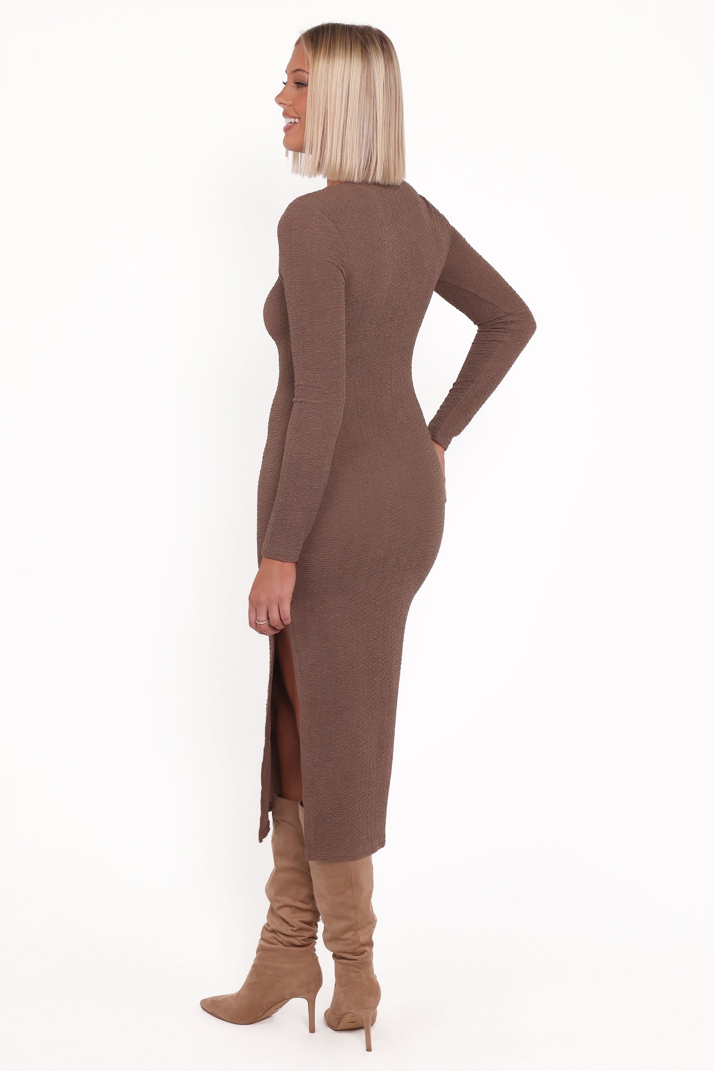 DRESSES Laney Long Sleeve Midi Dress - Olive