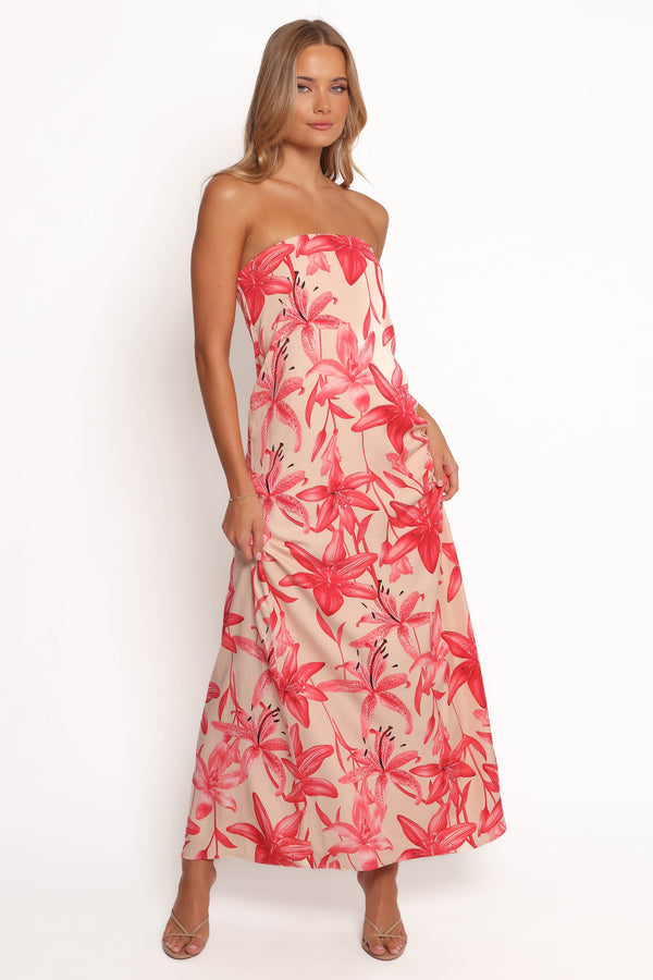 DRESSES Lani A Line Strapless Maxi Dress - Pink Floral