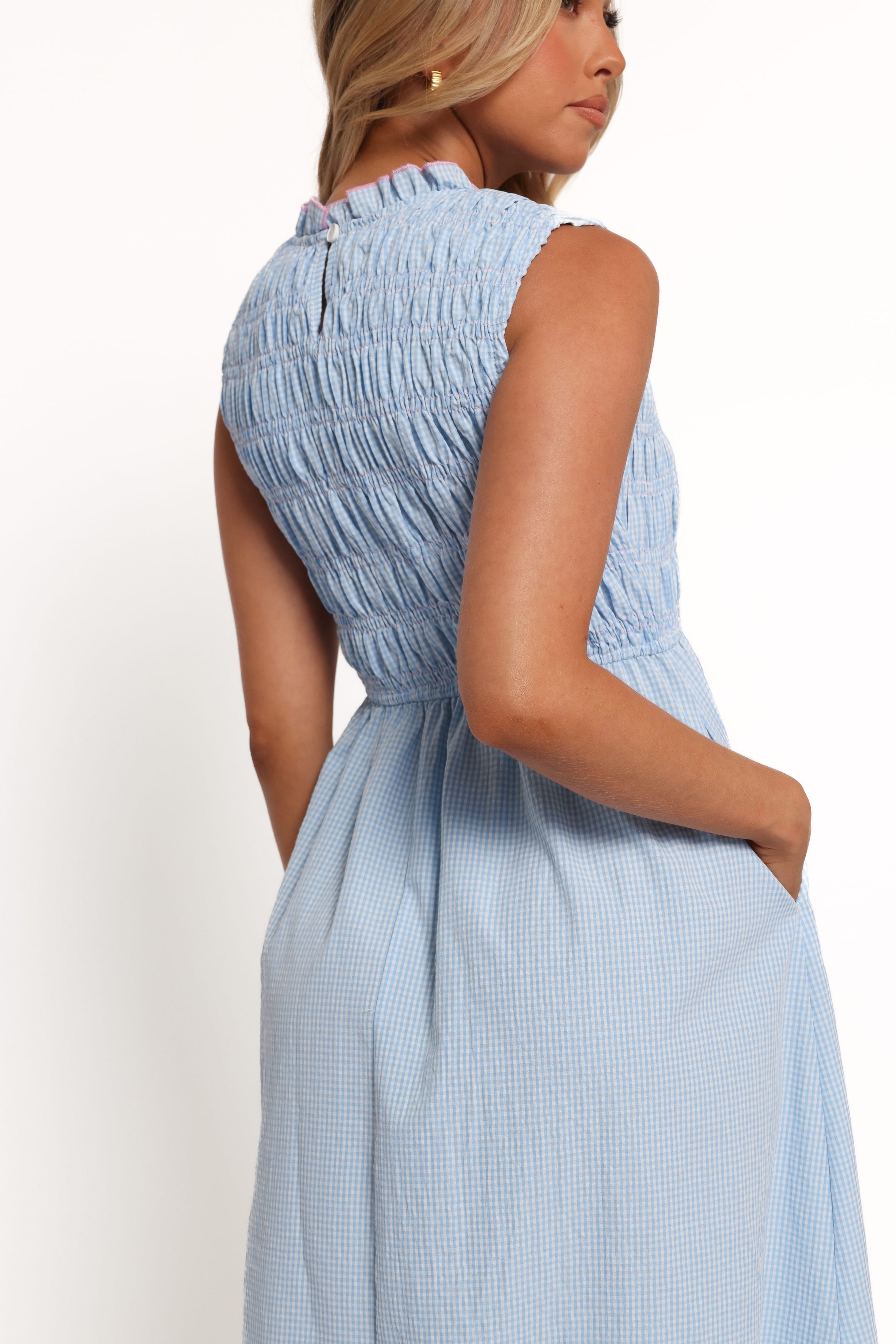 DRESSES Lanna Maxi Dress - Blue Gingham