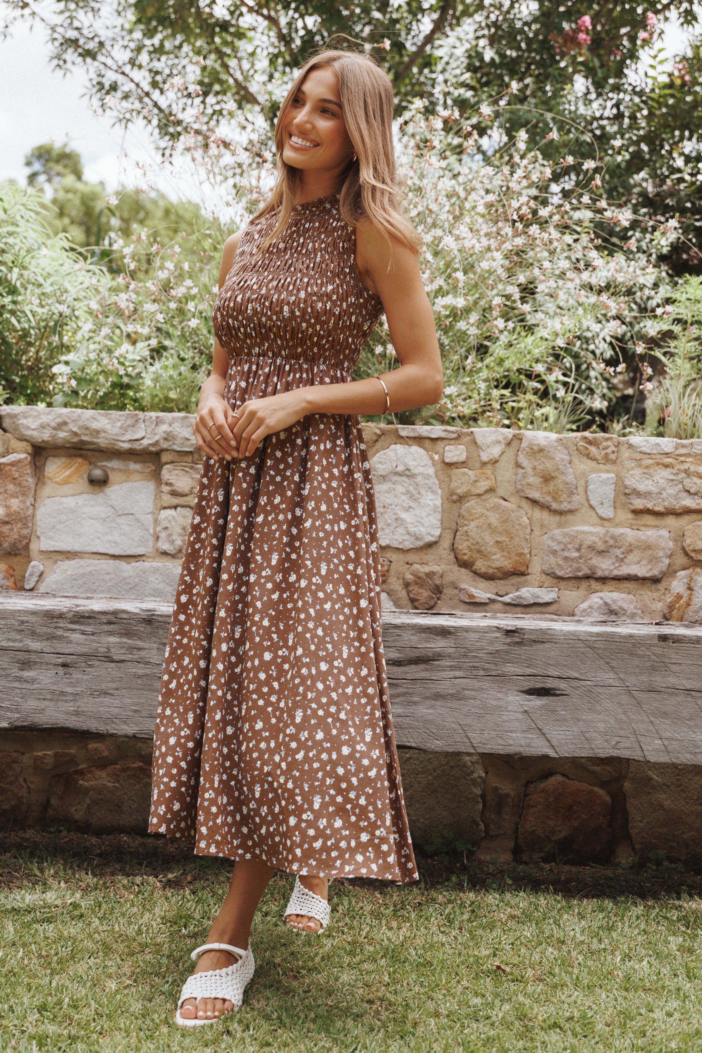 DRESSES Lanna Maxi Dress - Brown Floral