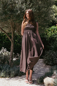 DRESSES Lanna Maxi Dress - Chocolate