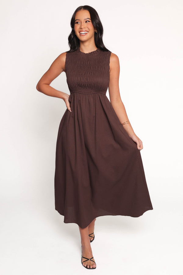 DRESSES Lanna Maxi Dress - Chocolate