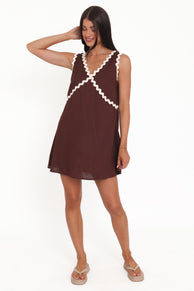 DRESSES Lark Mini Dress - Brown