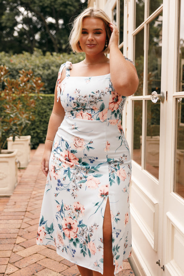 Lisbeth Midi Dress - Blue Floral | Petal & Pup Lisbeth Midi Dress - Blue Floral | Petal & Pup