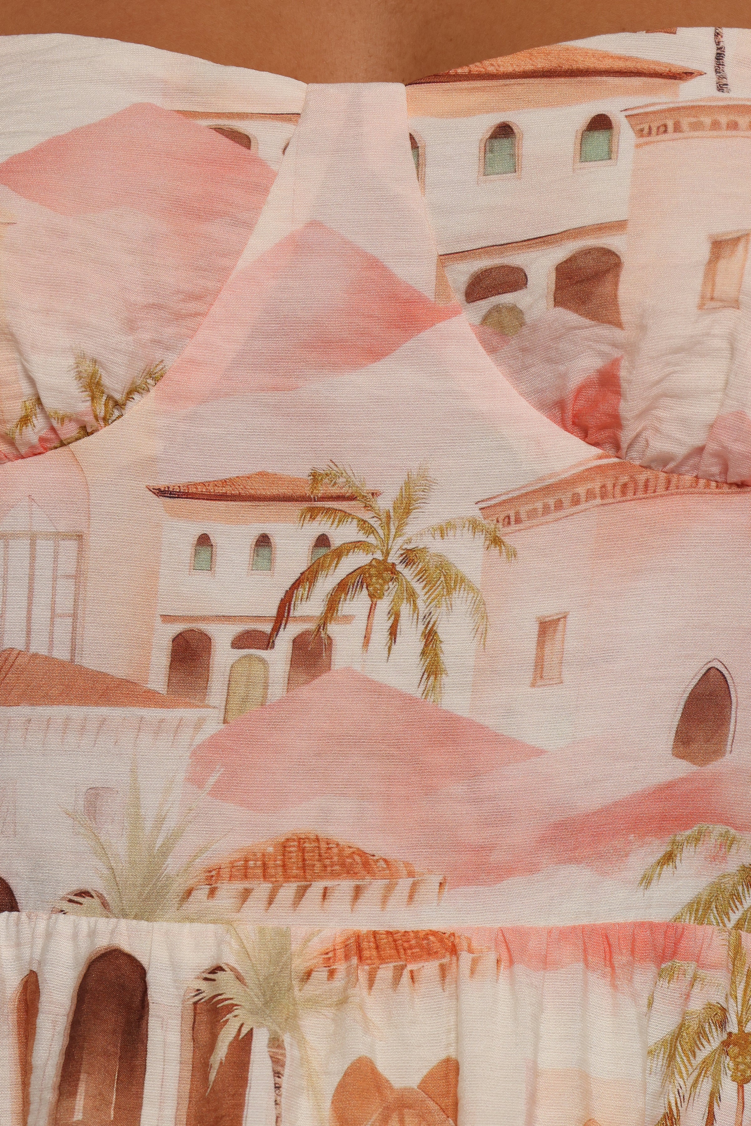 DRESSES Laurette Midi Dress - Tan Print