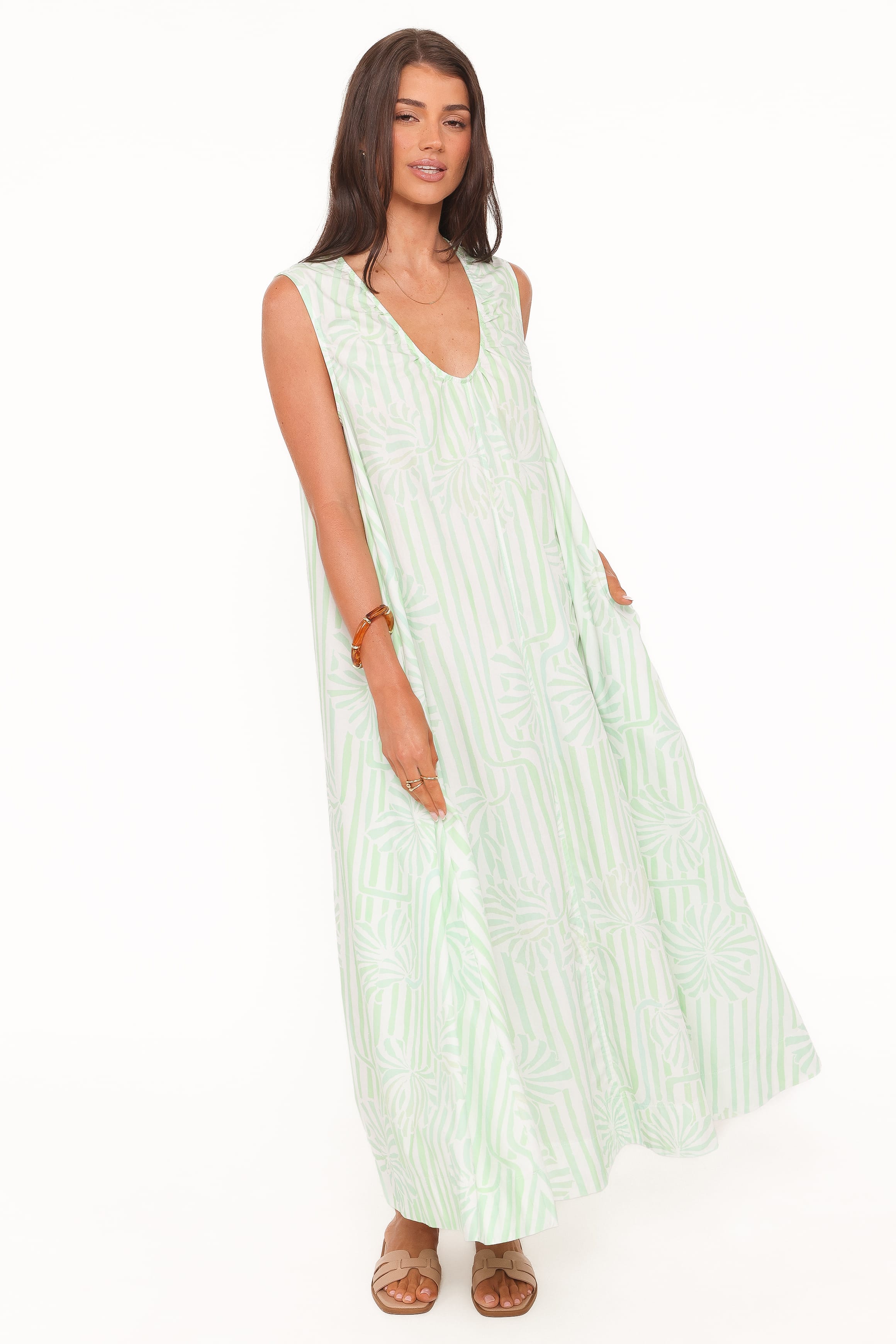 DRESSES Laurita Maxi Dress - Jade Painted Stripe
