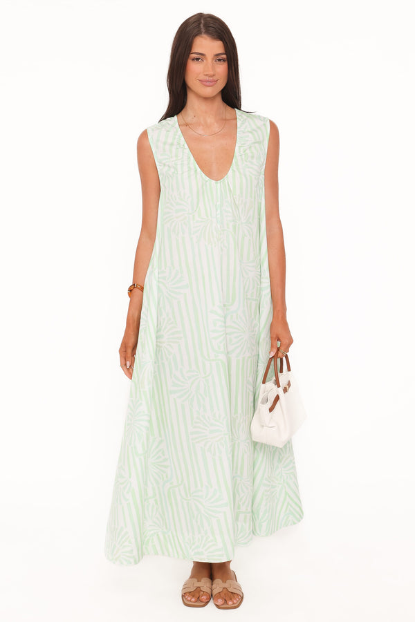 DRESSES Laurita Maxi Dress - Jade Painted Stripe