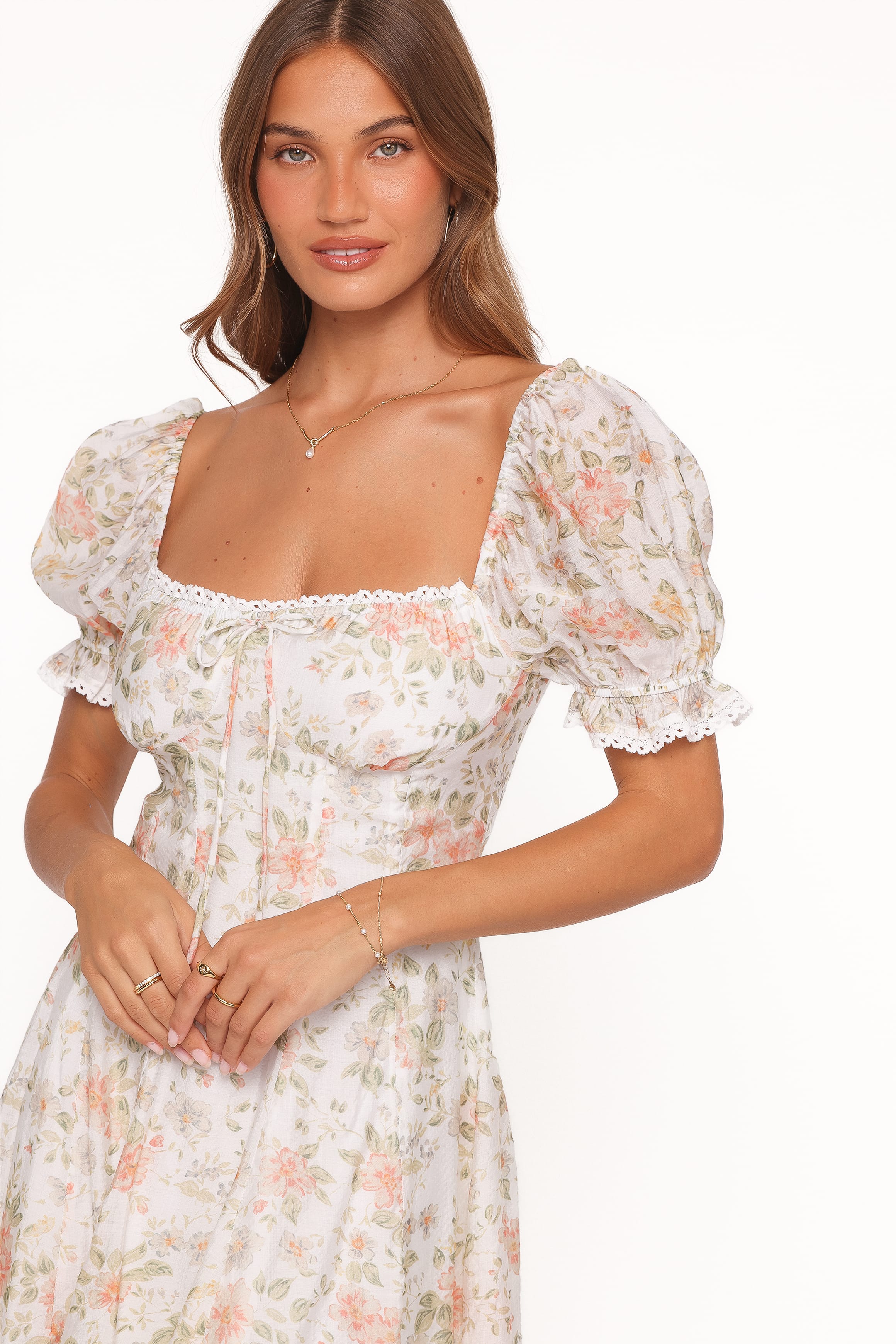 DRESSES Lavia Mini Dress - White Multi Floral