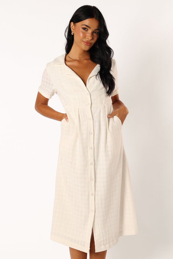 DRESSES @Lawson Midi Dress - White