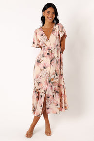 DRESSES @Layla Midi Dress - Pink Floral