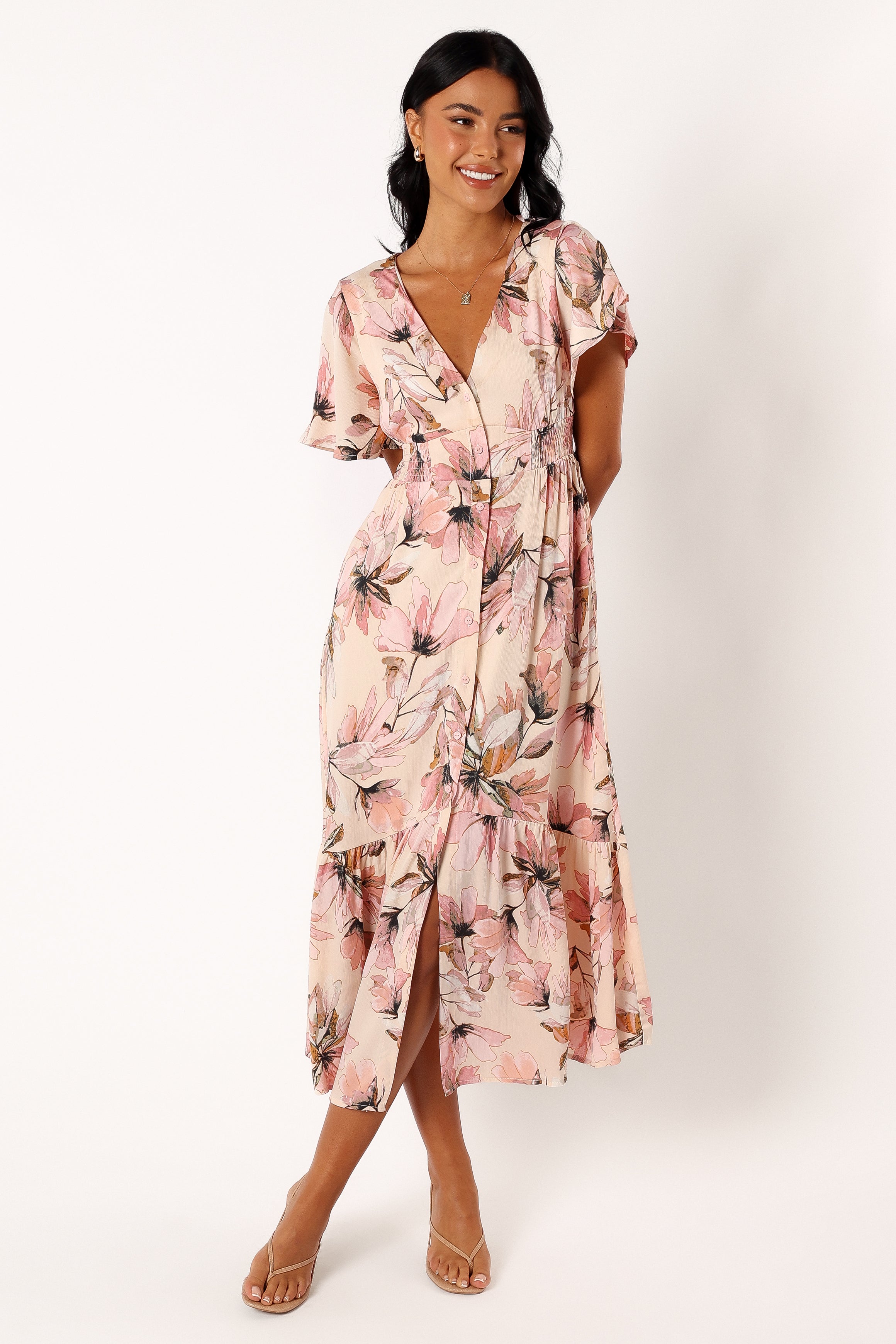 DRESSES @Layla Midi Dress - Pink Floral