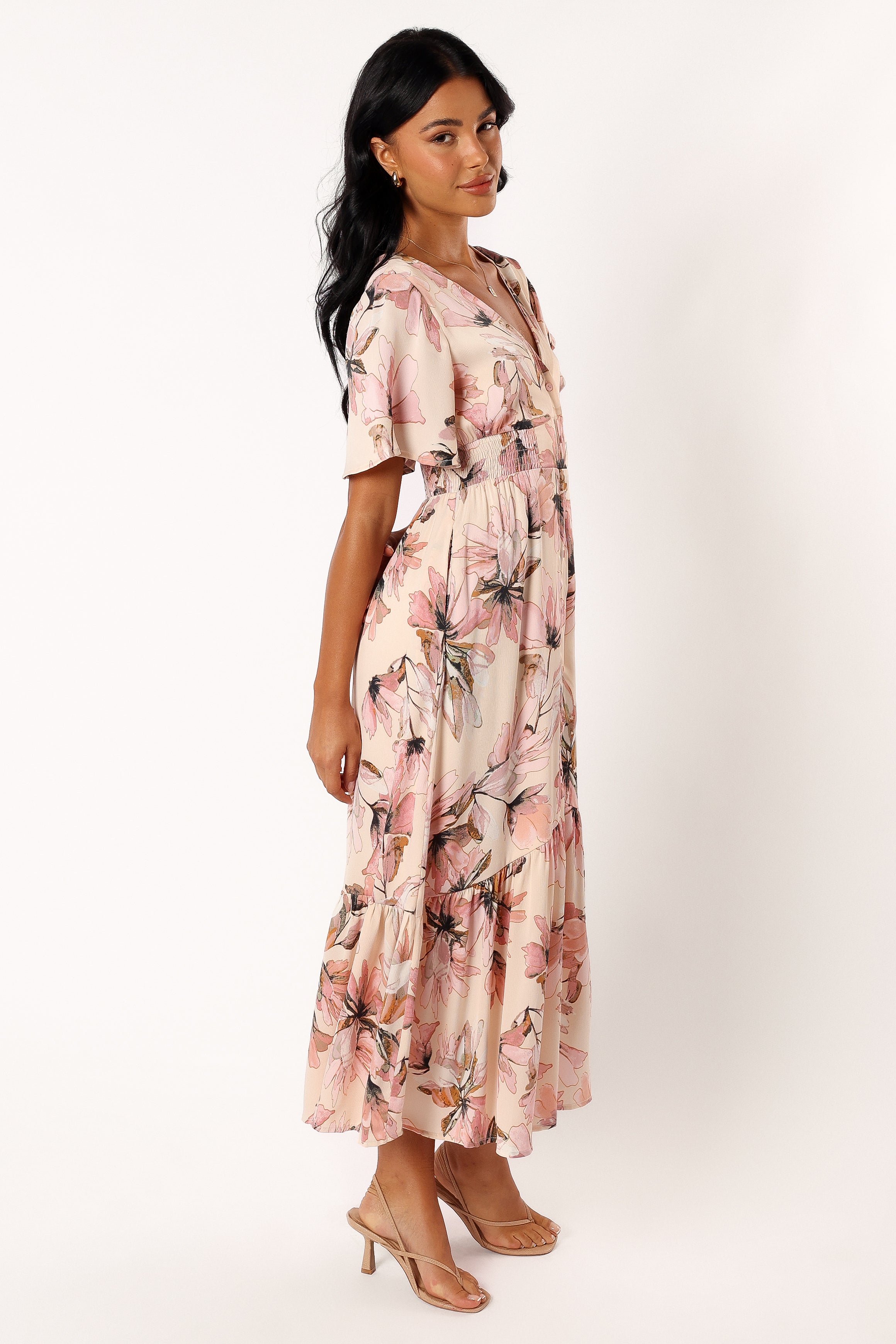 DRESSES @Layla Midi Dress - Pink Floral