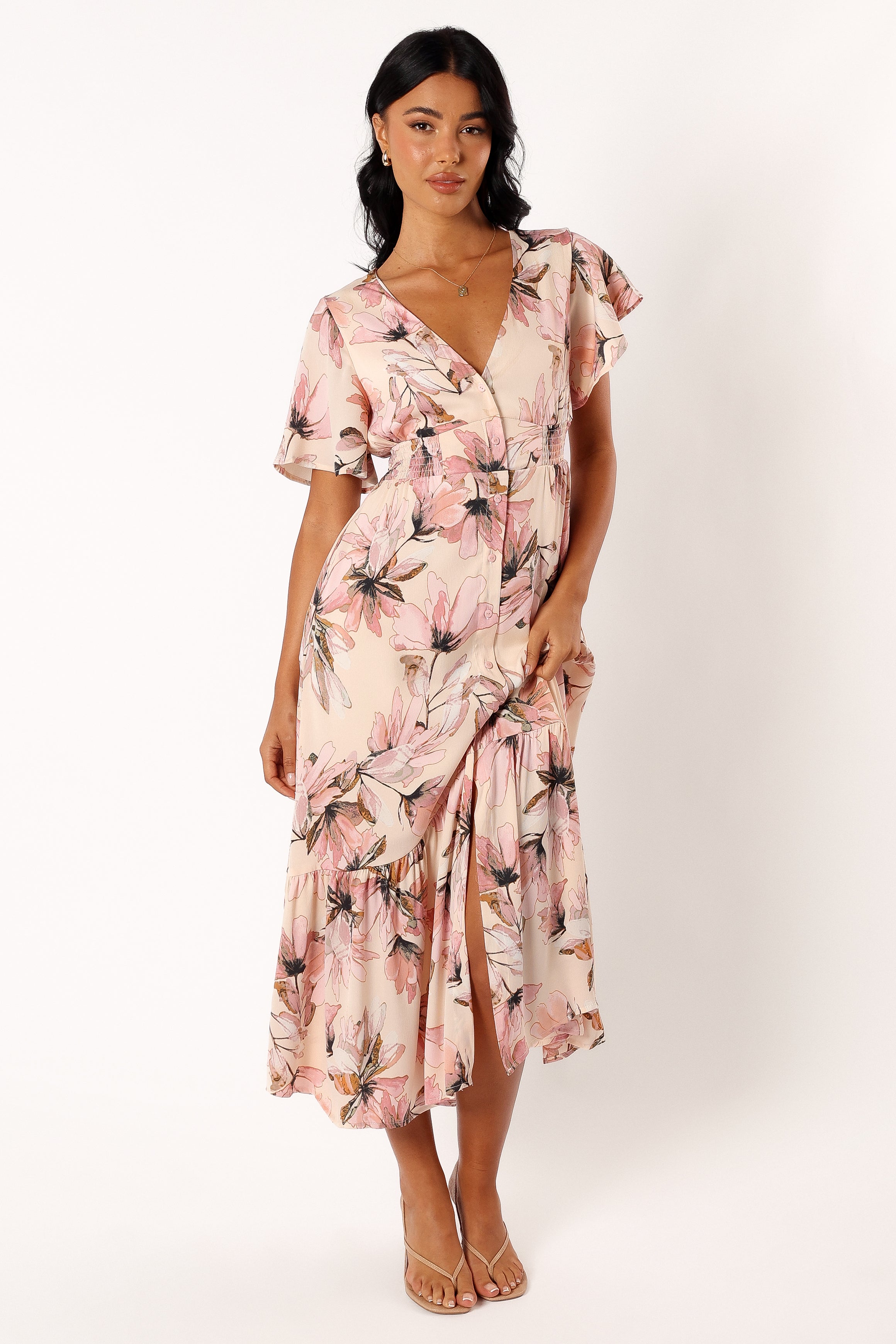 DRESSES @Layla Midi Dress - Pink Floral
