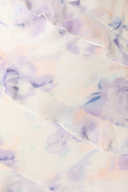 DRESSES @Leanne Halterneck Maxi Dress - Purple Floral