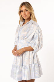 DRESSES @Leigha Mini Dress - Blue