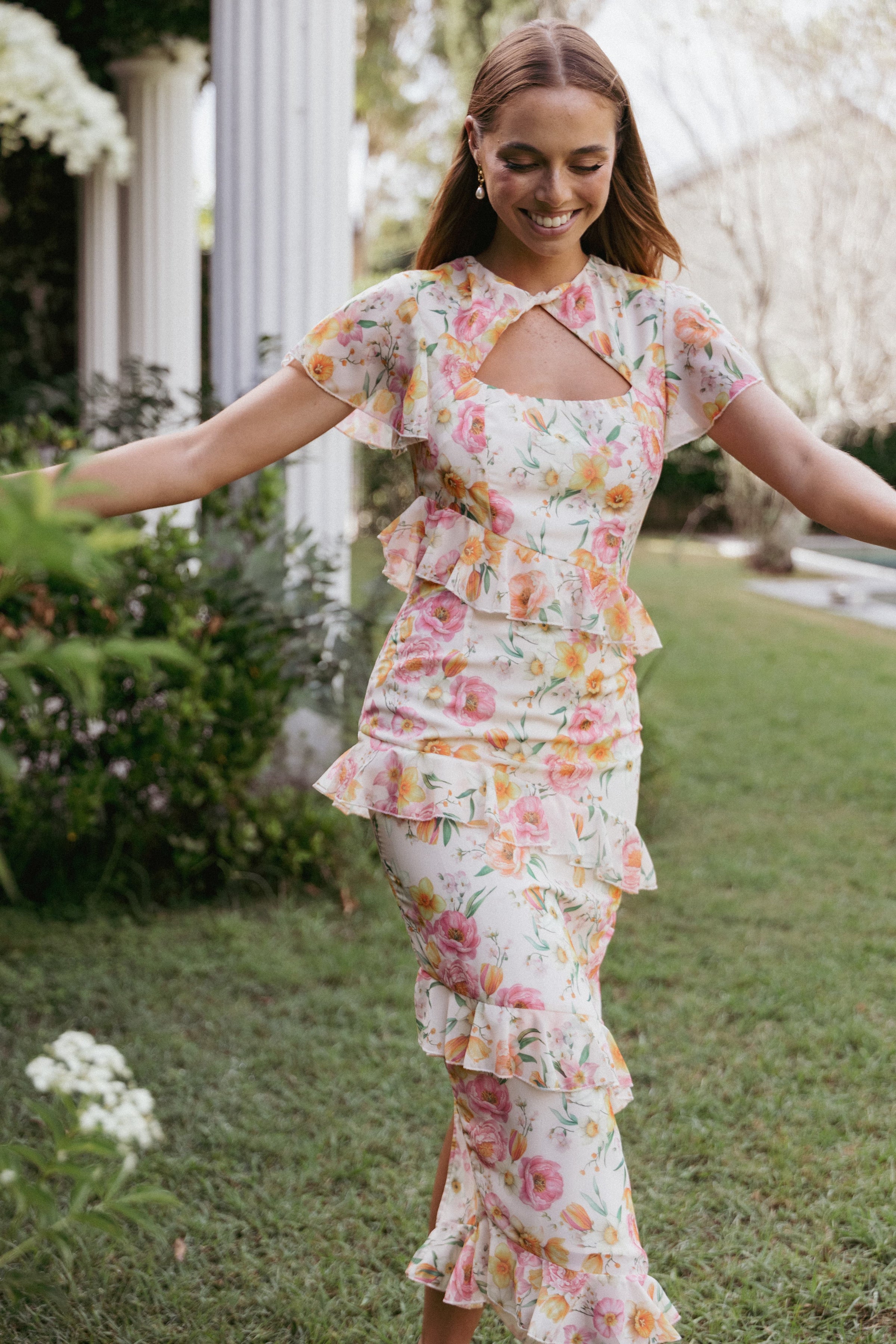 DRESSES Leila Maxi Dress - Peony