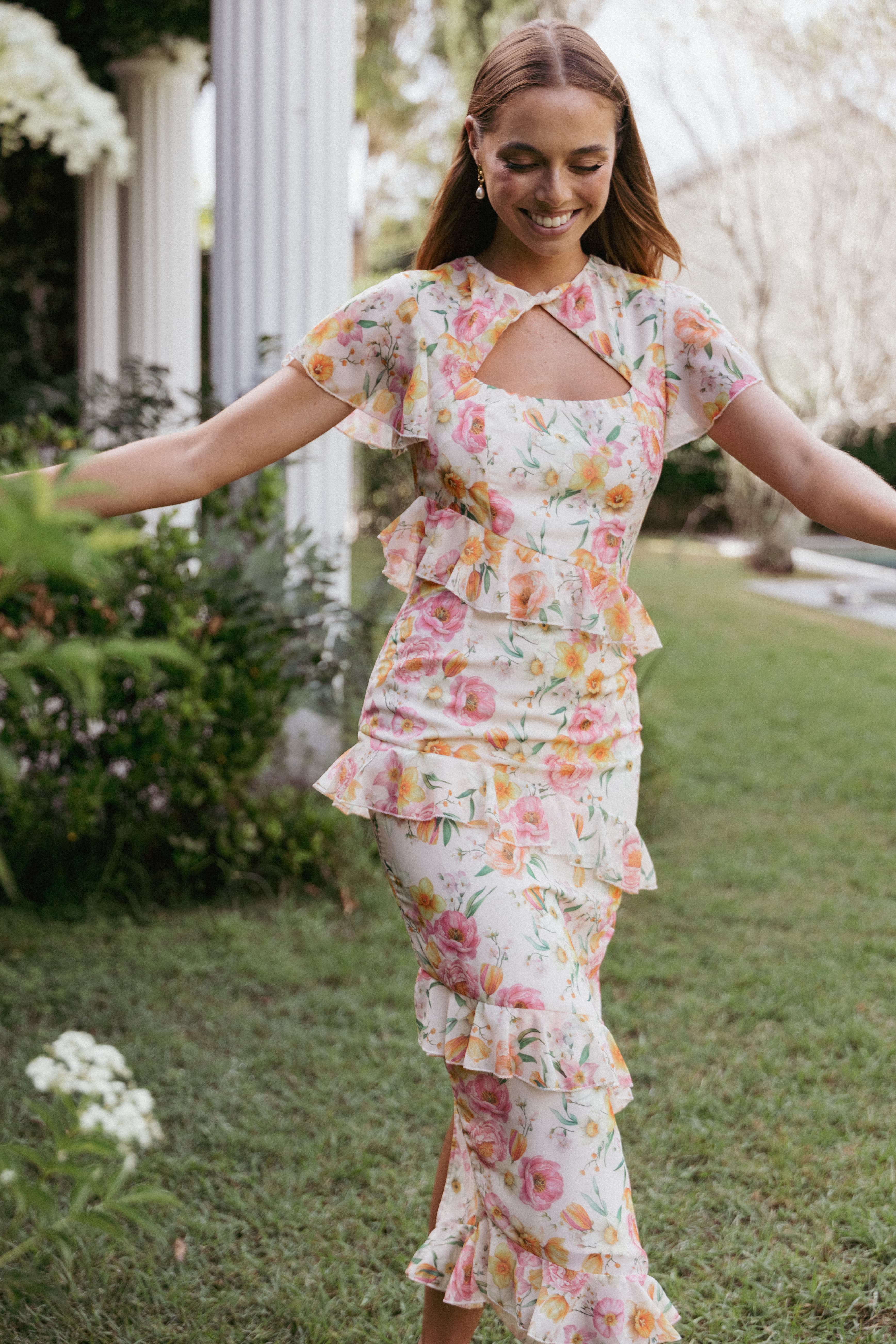 DRESSES Leila Maxi Dress - Peony