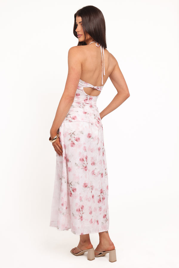 DRESSES Lelia Halterneck Midi Dress - Pink Floral