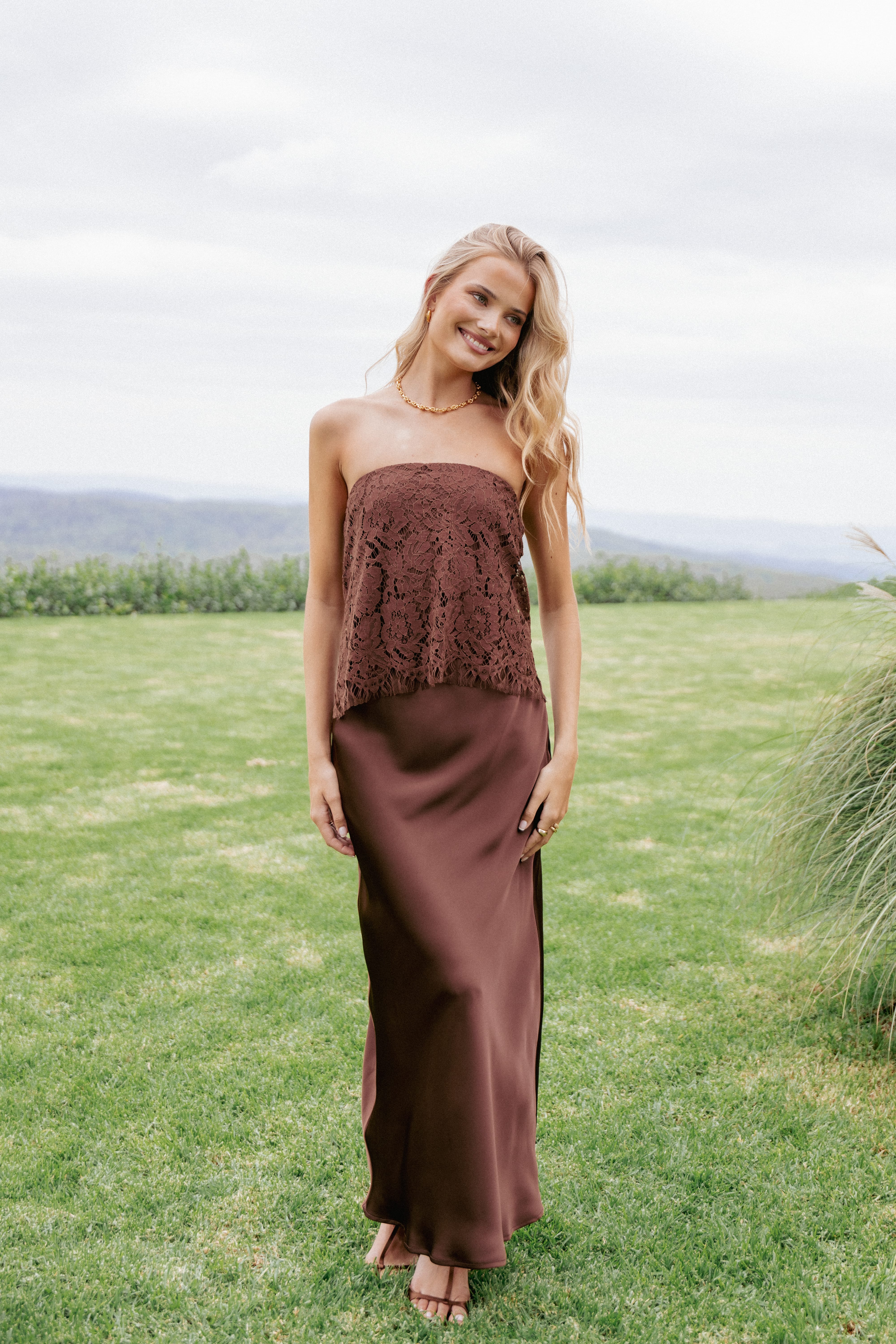 DRESSES Lelita Strapless Maxi Dress - Brown