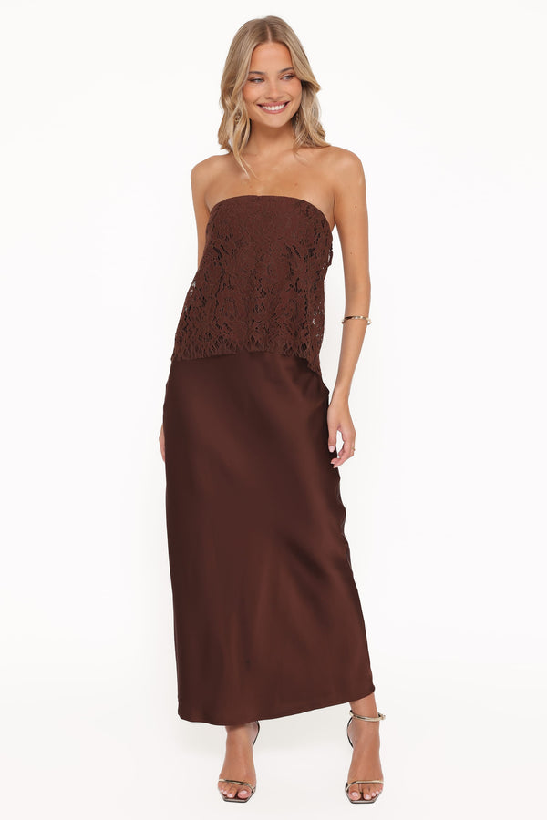 DRESSES Lelita Strapless Maxi Dress - Brown