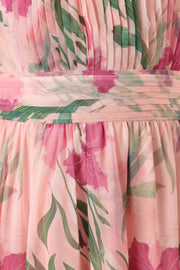 DRESSES @Lennon Halterneck Maxi Dress - Pink Floral (Hold for Modern Romance)