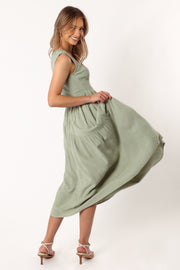 DRESSES @Lennox Midi Dress - Sage