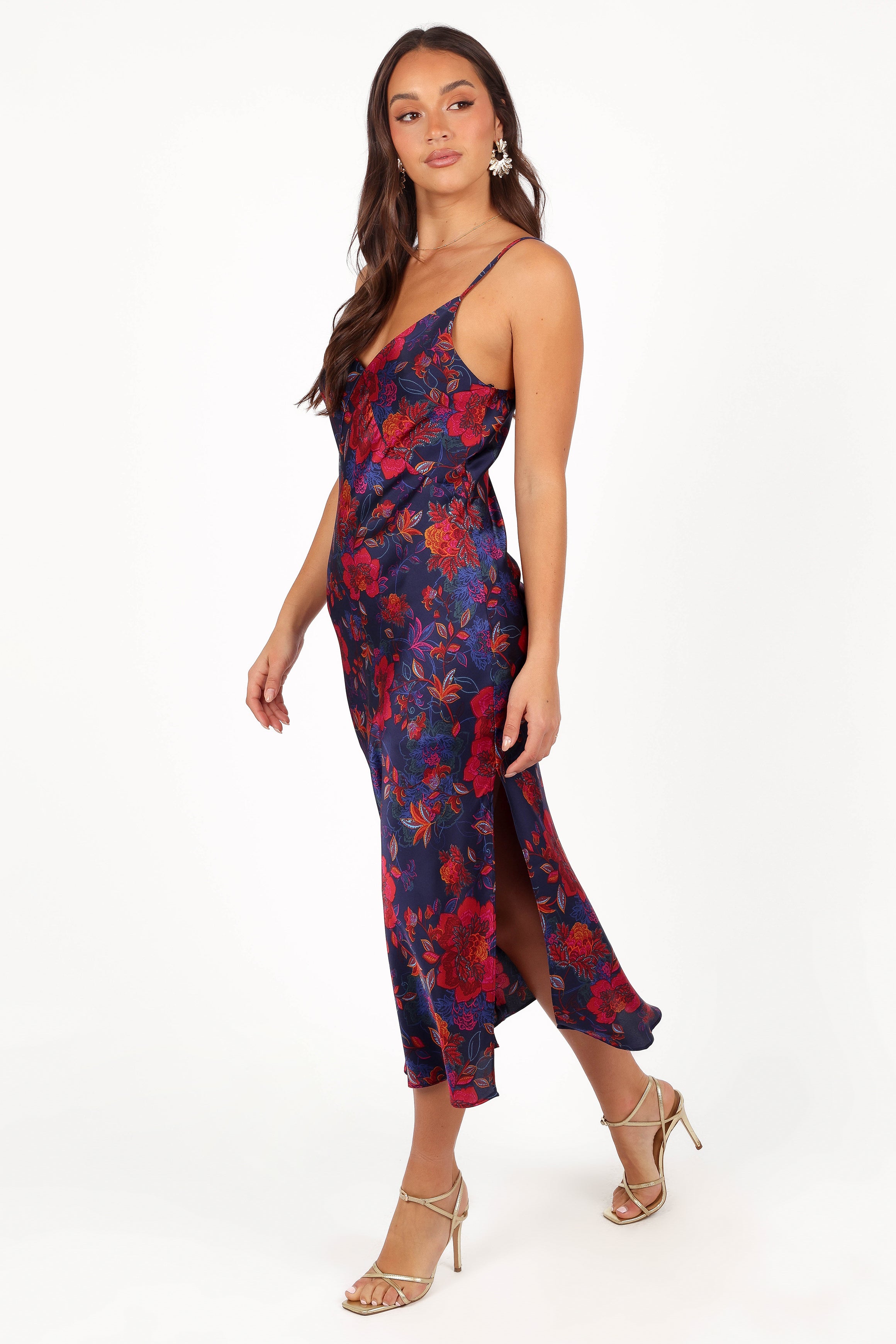 DRESSES Lenore Midi Dress - Midnight Pomegranate