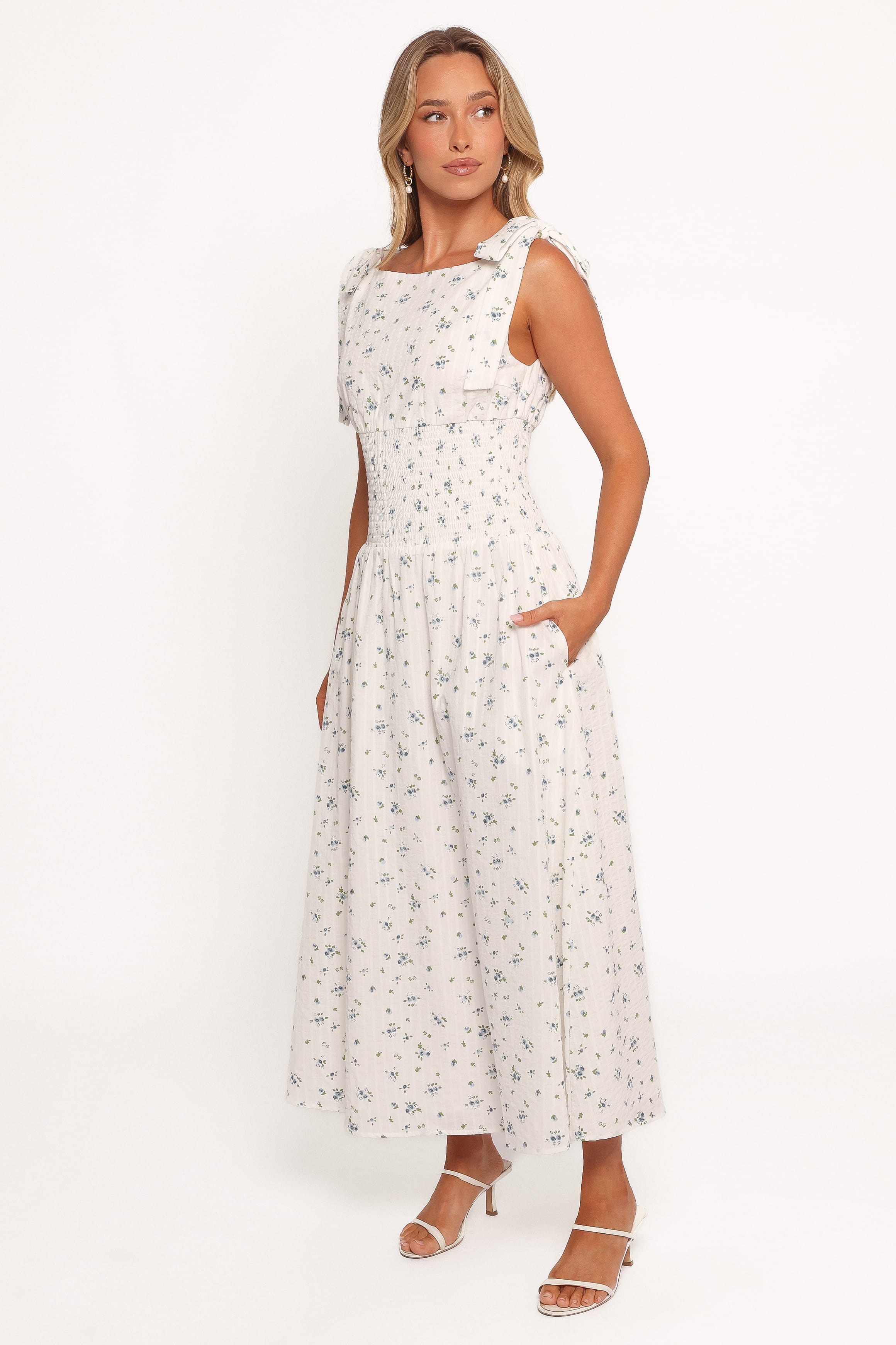 DRESSES Leticia Midi Dress - Blue Ditsy Floral