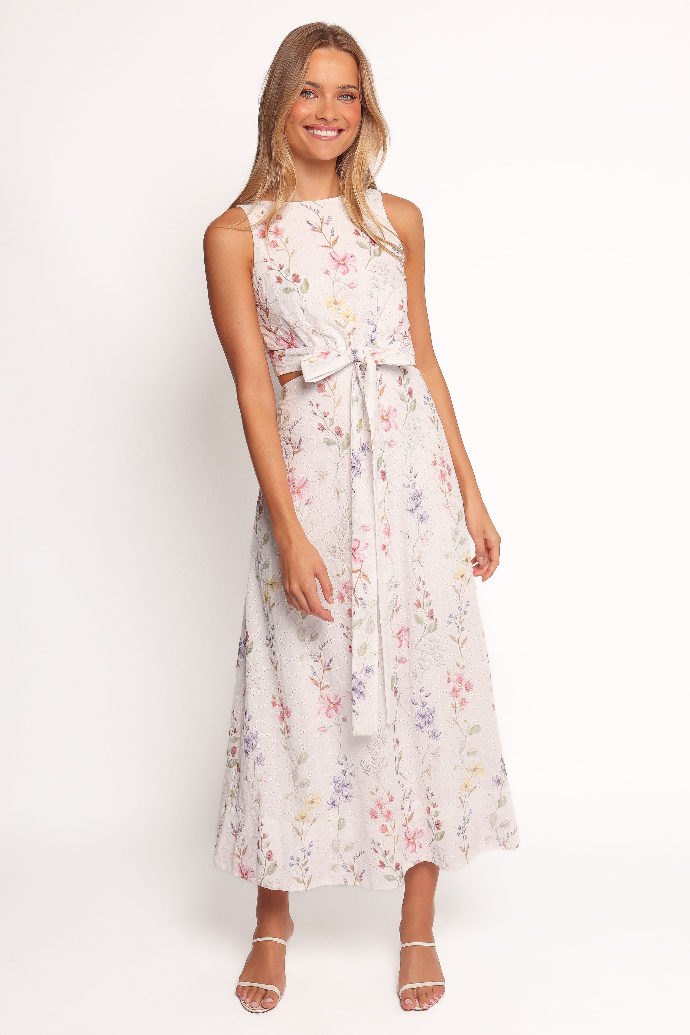 DRESSES Levin Midi Dress - White Floral