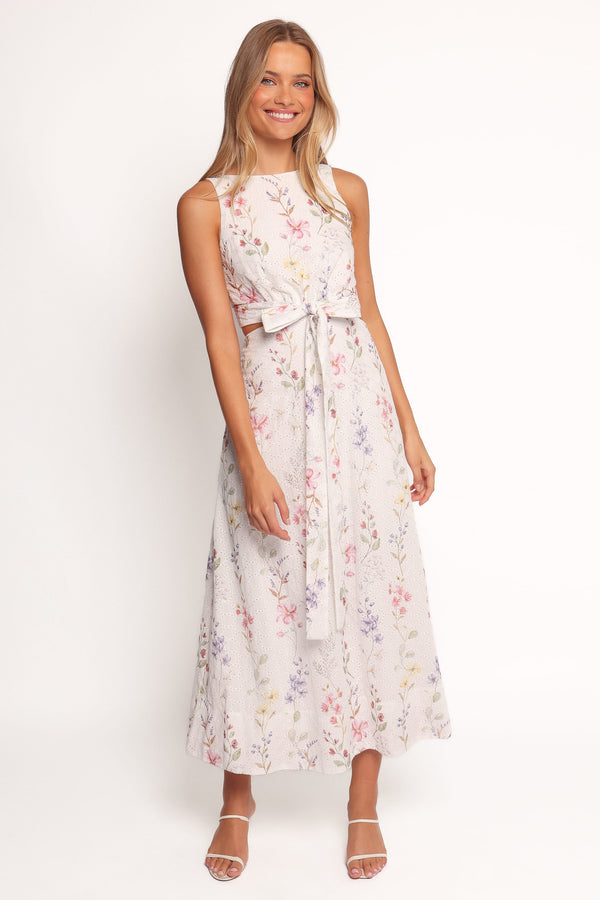 DRESSES Levin Midi Dress - White Floral
