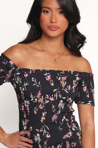 DRESSES Lewis Mini Dress - Black Floral