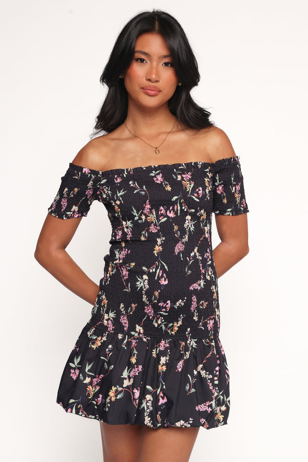 DRESSES Lewis Mini Dress - Black Floral