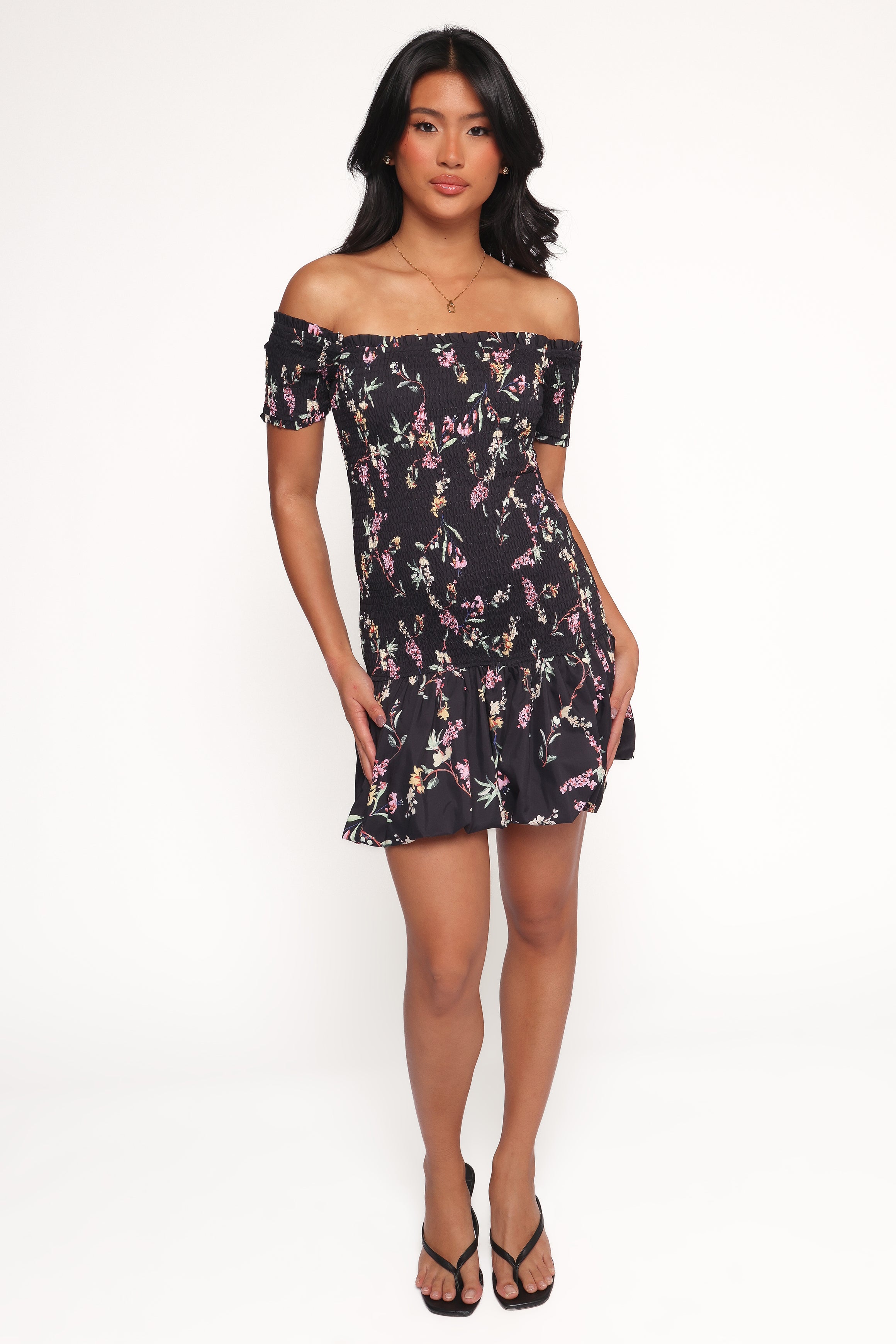 DRESSES Lewis Mini Dress - Black Floral