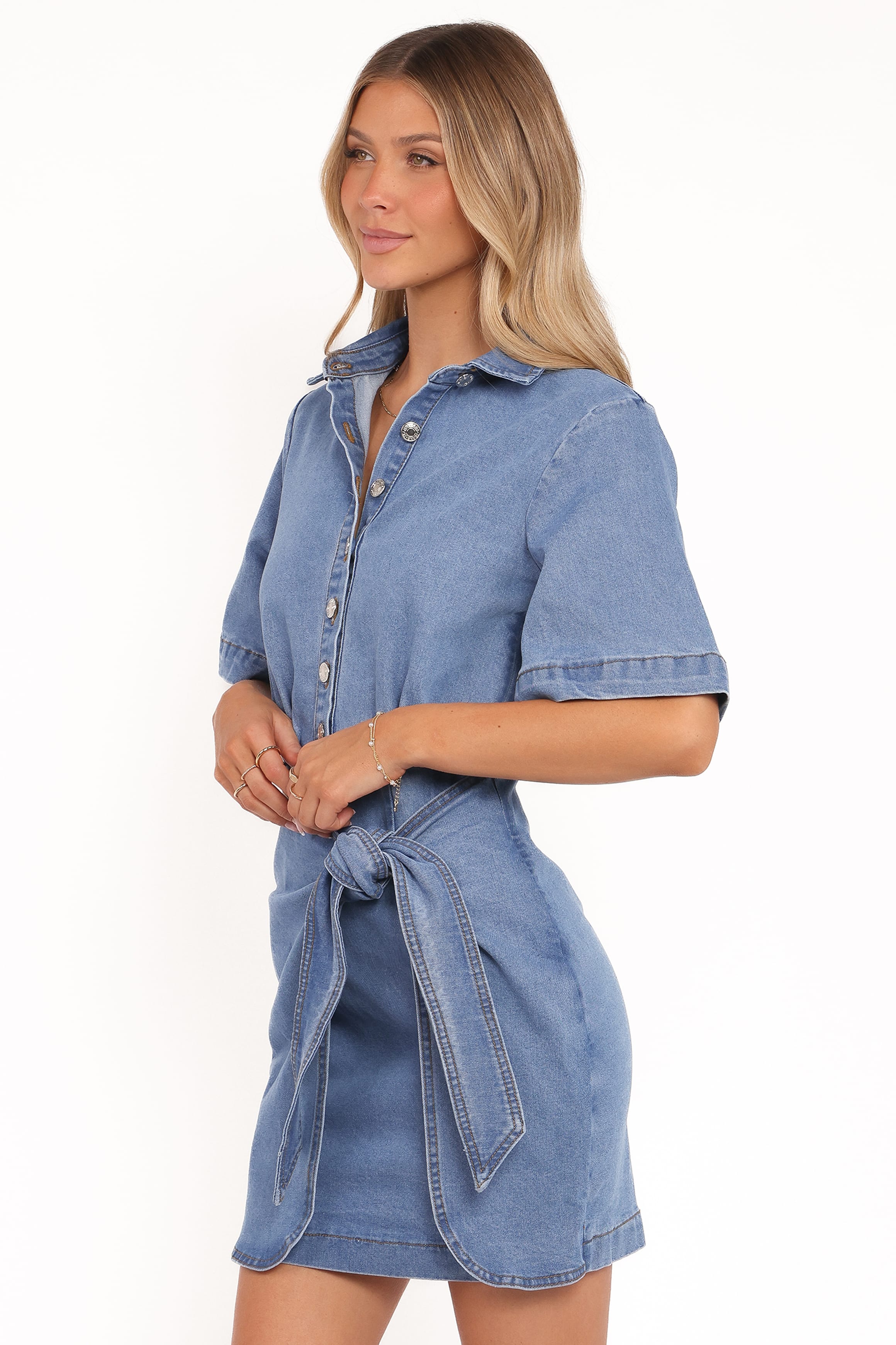 DRESSES Leyton Mini Dress - Denim Chambray