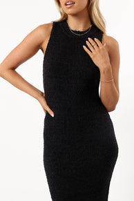 DRESSES @Liam Knit Midi Dress - Black