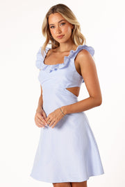 DRESSES @Libbie Mini Dress - Blue Stripe