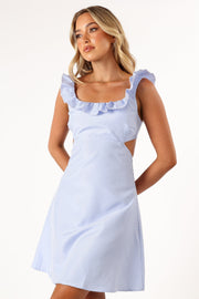 DRESSES @Libbie Mini Dress - Blue Stripe