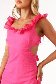 DRESSES @Libbie Mini Dress - Hot Pink