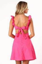 DRESSES @Libbie Mini Dress - Hot Pink