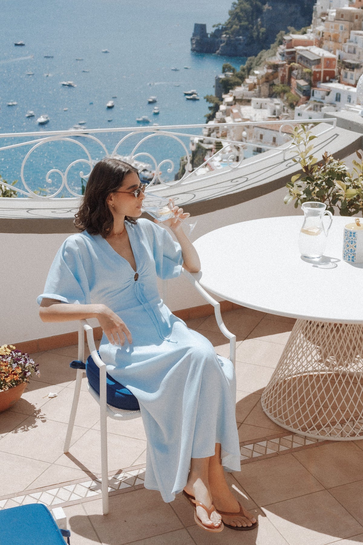 midi dress au Liberty - Light Blue Color:Nutcracker Womens Tennis Dress, Athletic with a summer inspired アシンメトリードレス.