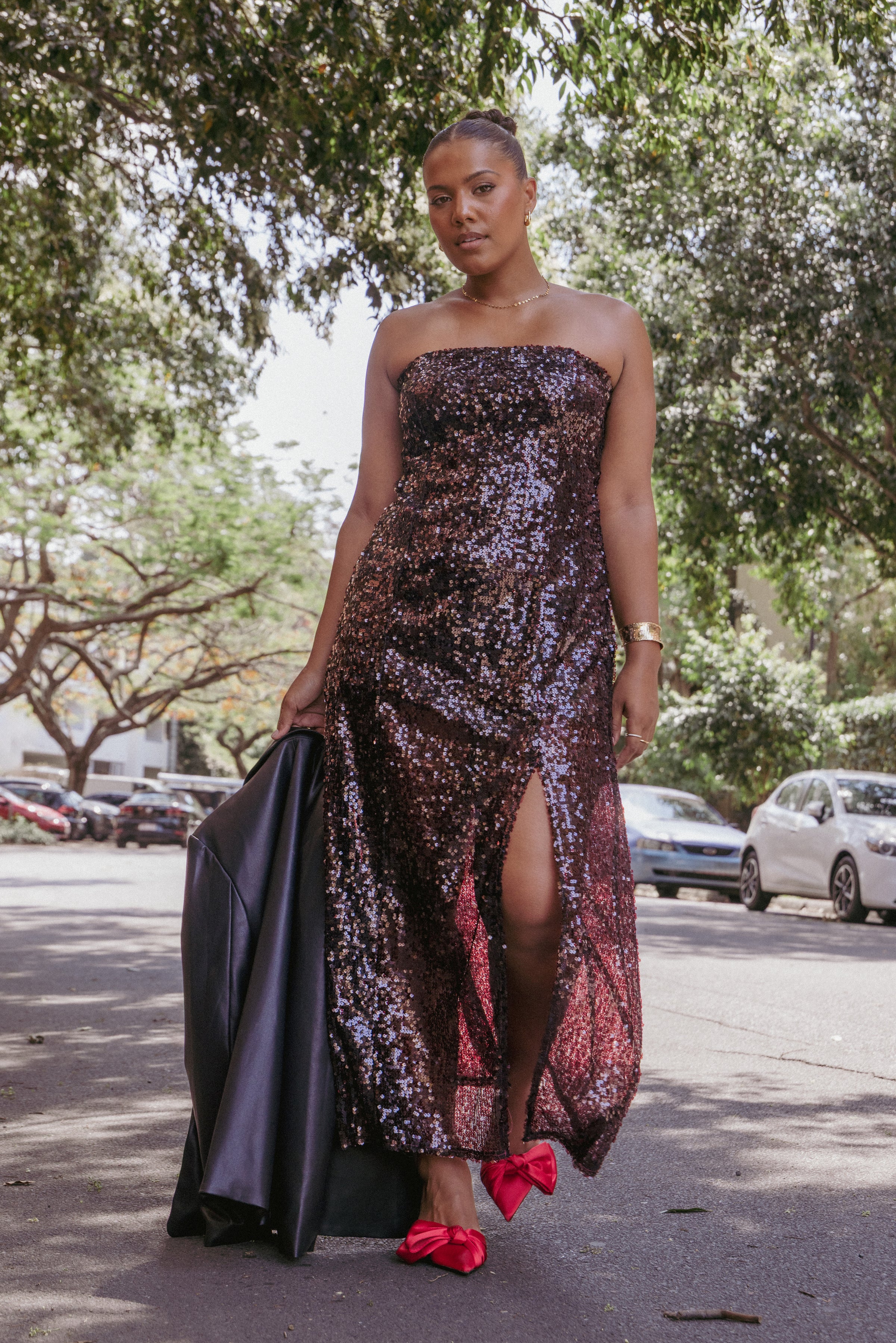 DRESSES Liliane Maxi Dress - Cherry Sequin