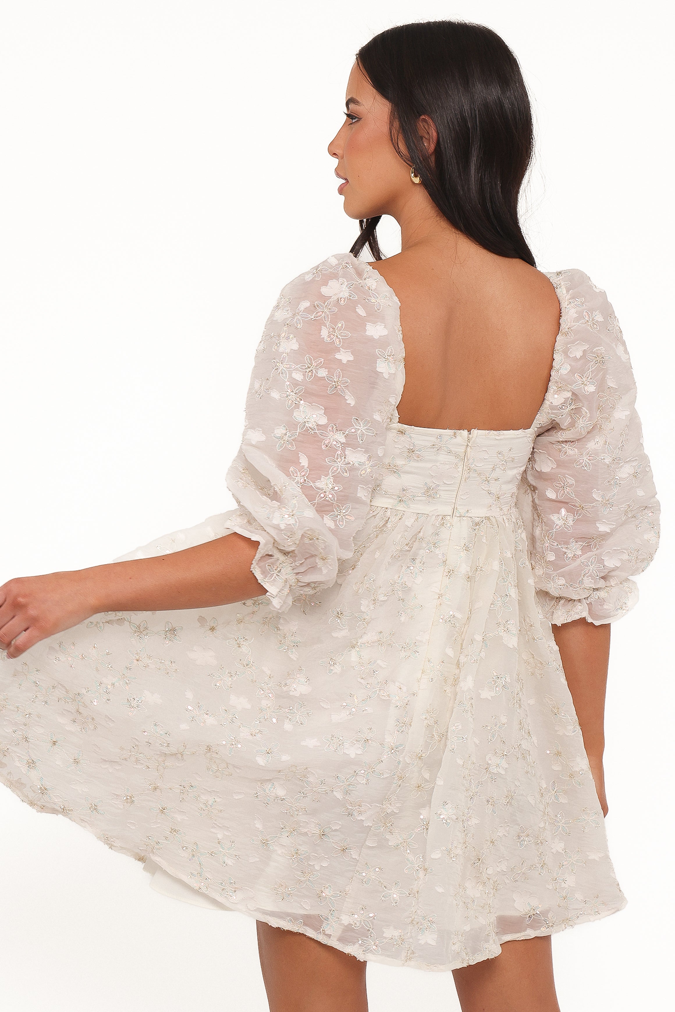 DRESSES Lillan Mini Dress - Ivory Sequin