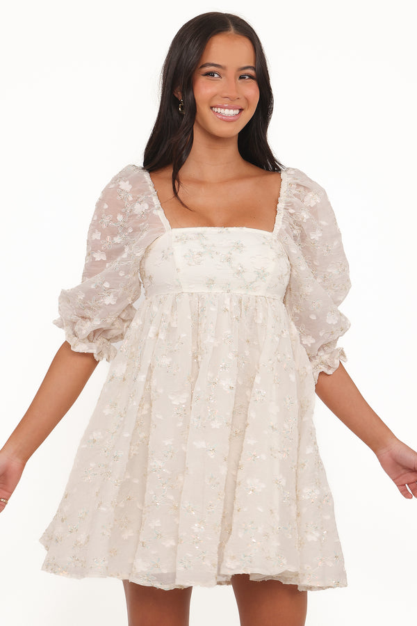 DRESSES Lillan Mini Dress - Ivory Sequin