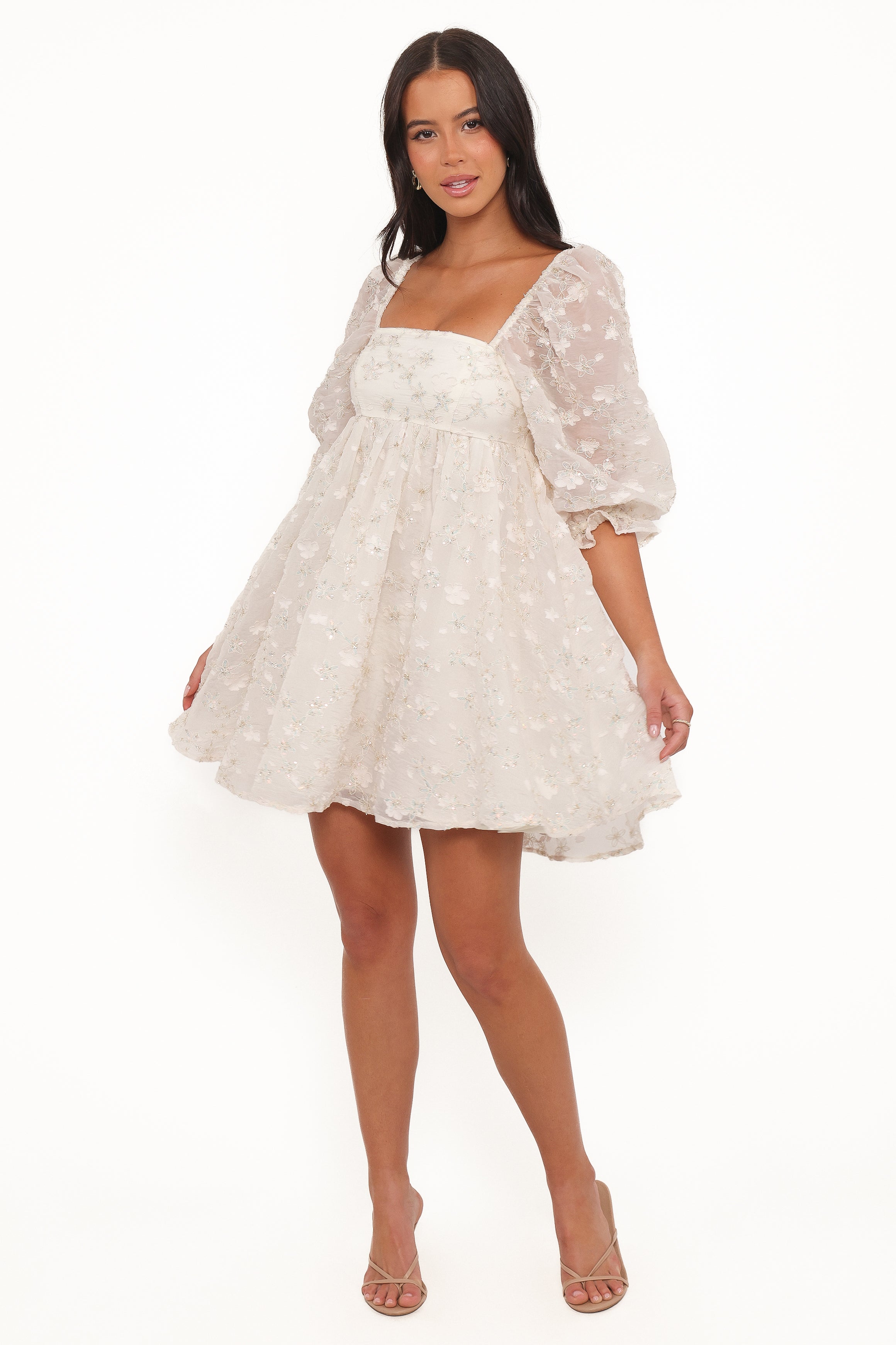 DRESSES Lillan Mini Dress - Ivory Sequin