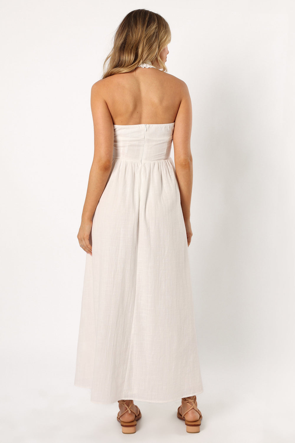 DRESSES @Lillian Halterneck Midi Dress - White