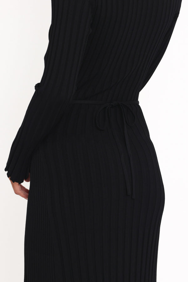 DRESSES Lina Long Sleeve Maxi Dress - Black